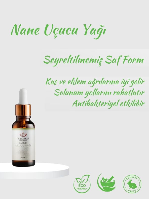 Tıbbi Nane Uçucu Yağı - Seyreltilmemiş Saf Form 