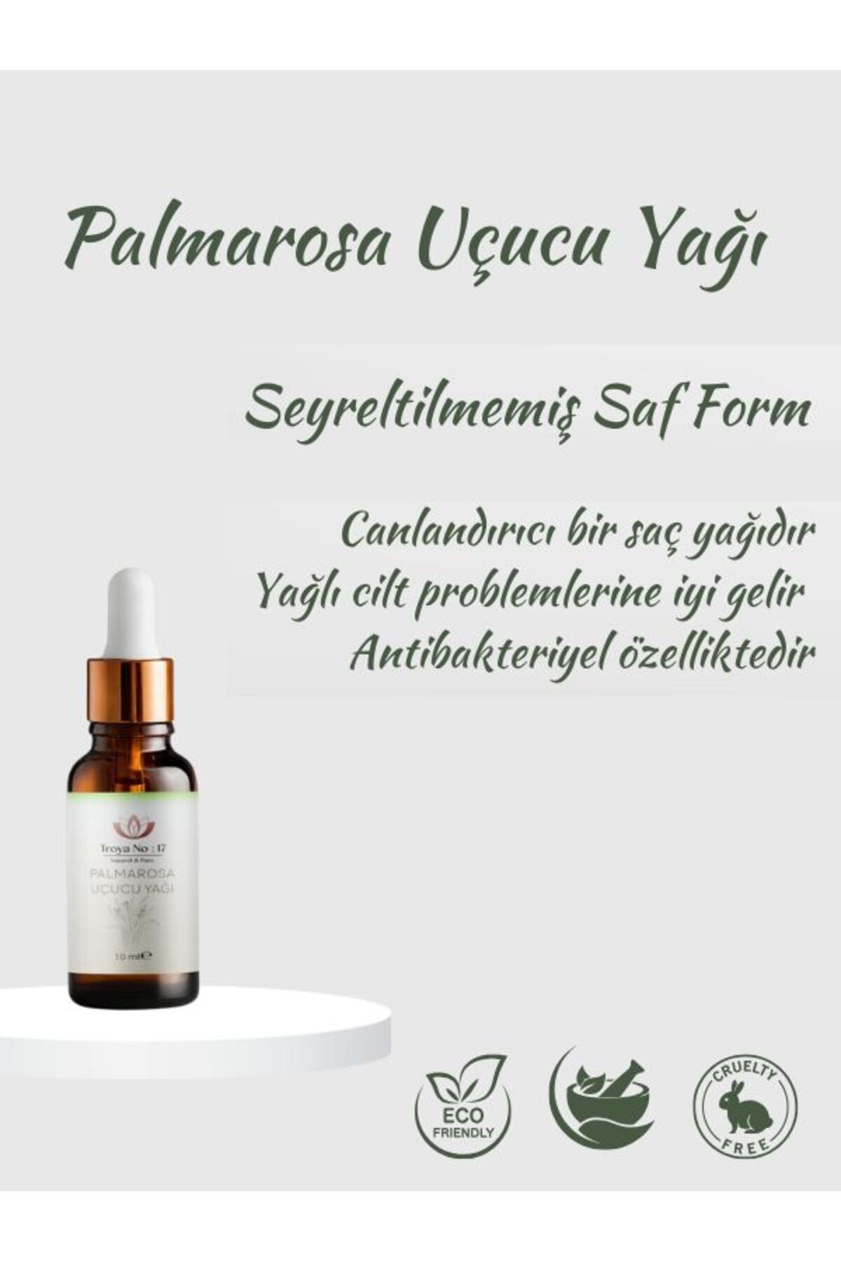 Palmarosa Uçucu Yağı - Seyreltilmemiş Saf Form