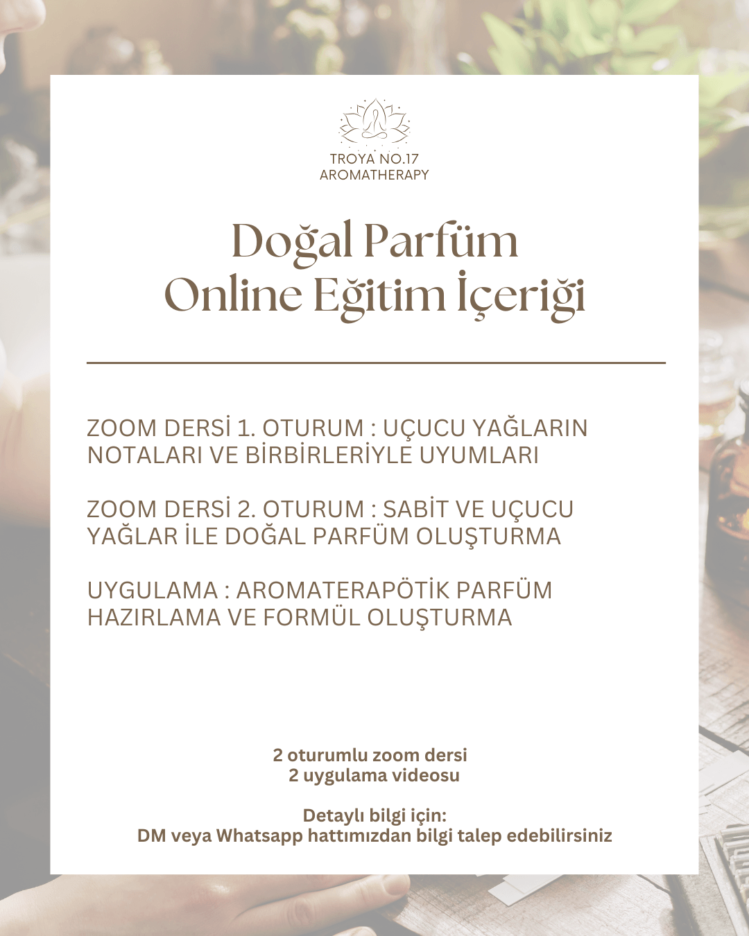 Doğal Parfüm Online Eğitim