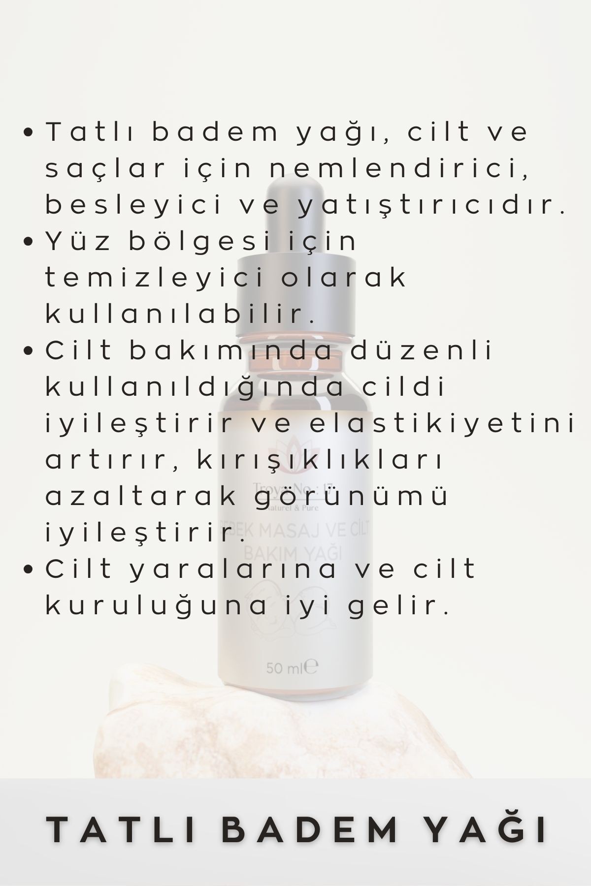 Tatlı Badem Yağı - %100 Doğal Ve Seyreltilmemiş 20 ml