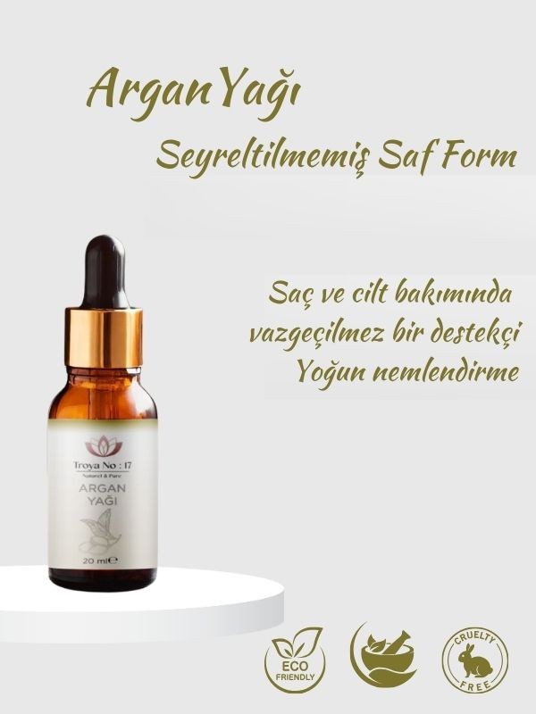 Argan Yağı - %100 Doğal Ve Seyreltilmemiş 20 ml