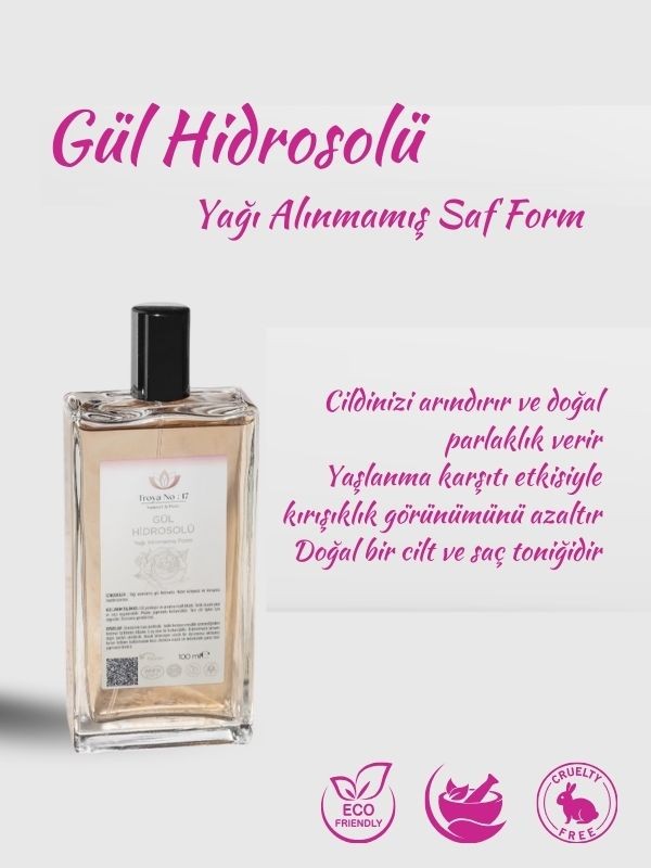 Gül Hidrosolü (Suyu) - Saf Yağı Alınmamış Form