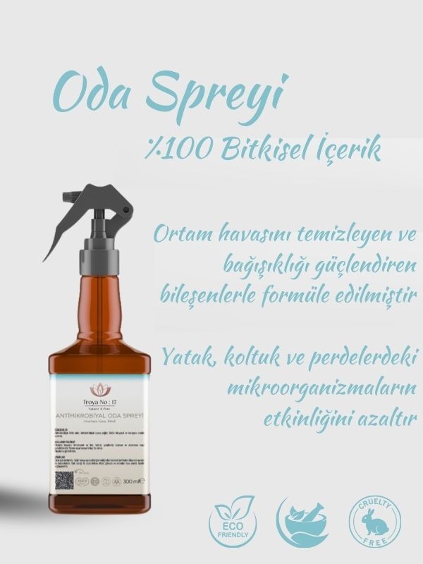 Antibakteriyel Etkili Oda Spreyi - %100 Doğal Içerikli