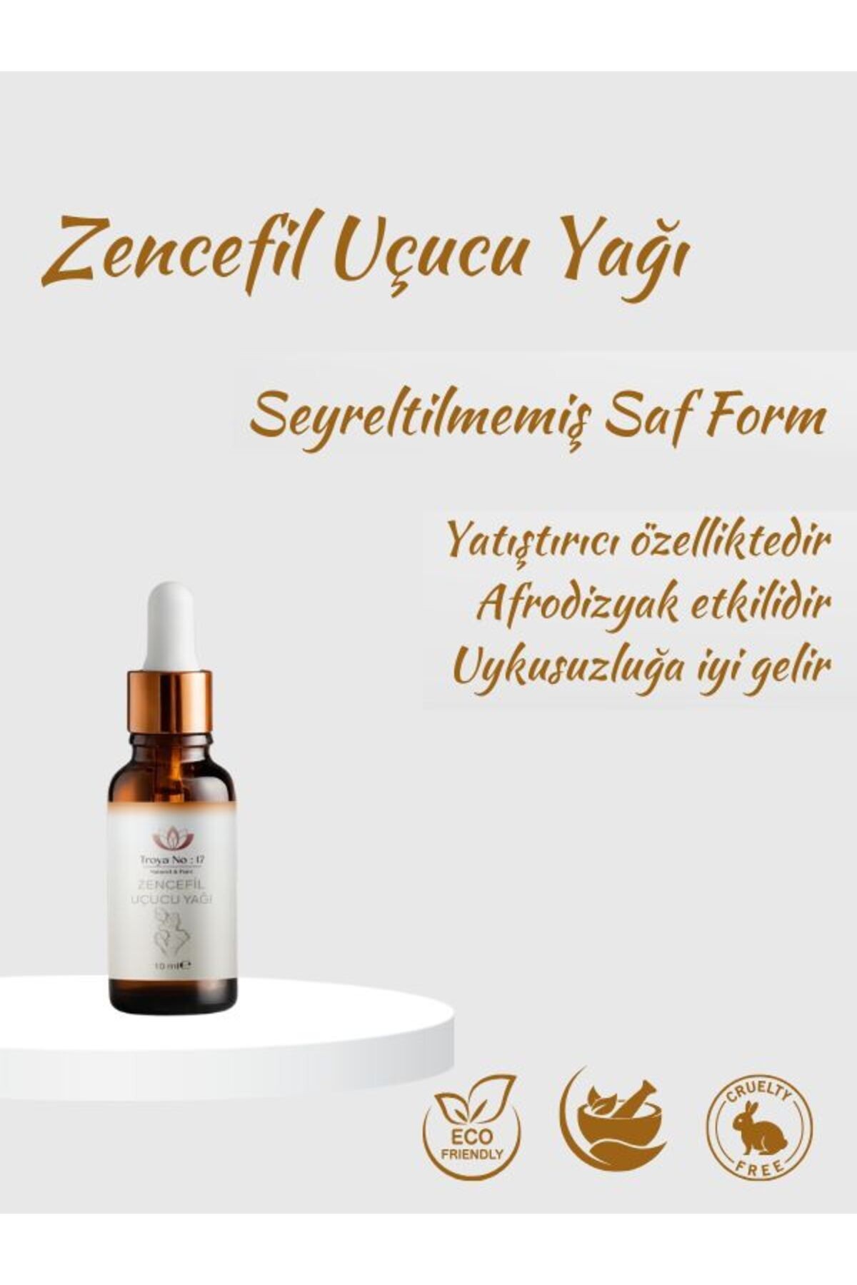 Zencefil Uçucu Yağı - Seyreltilmemiş Saf Form