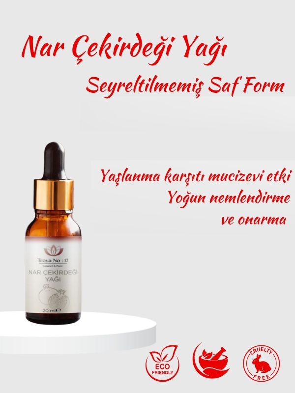 Nar Çekirdeği Yağı - %100 Doğal Ve Seyreltilmemiş 20 ml