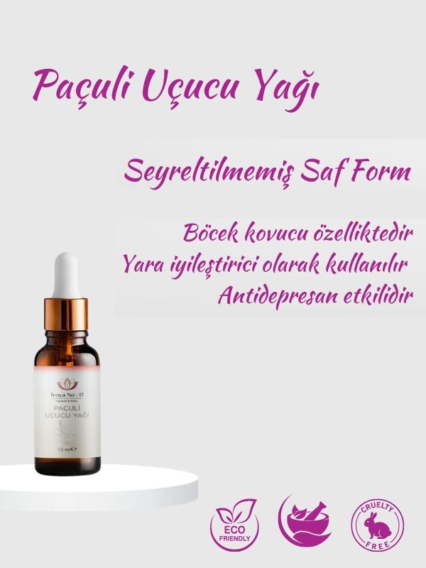 Paçuli Uçucu Yağı - %100 Doğal Ve Seyreltilmemiş