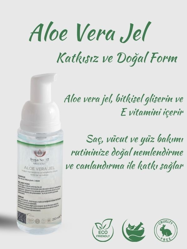 Aloe Vera Jel - Katkısız Taze Üretim 250 ML