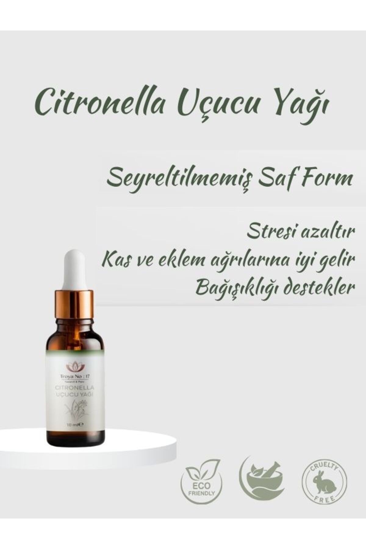 Citronella Uçucu Yağı - Seyreltilmemiş Saf Form