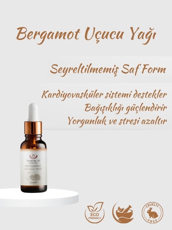 Bergamot Uçucu Yağı - %100 Doğal Ve Seyreltilmemiş 