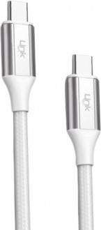 Linktech K635 Premium Type-C - Type-C Data/şarj Kablosu 5A 1.2mt Beyaz