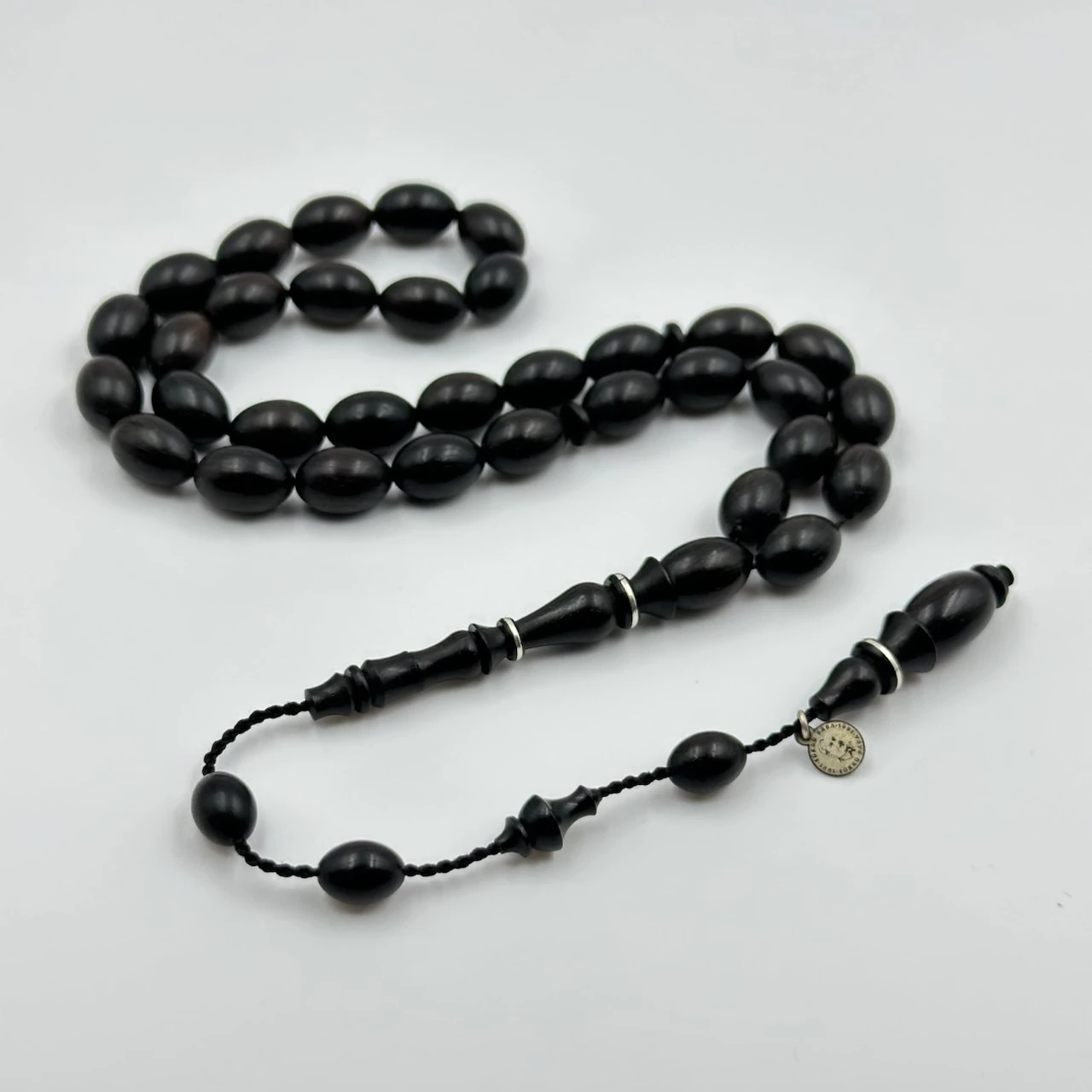 Nakkaş İmame Abanoz Ağacı Usta İşi Tespih Bülbül Atölye El Yapımı