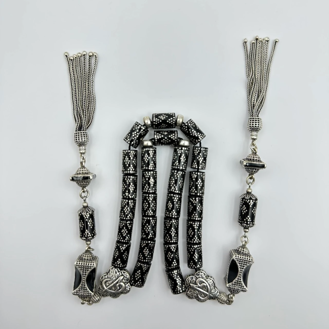 Has Oltu Taşı ve Gümüş Dizayn Özel Tasarım (1 Adet Üretildi) Koleksiyonluk Tespih