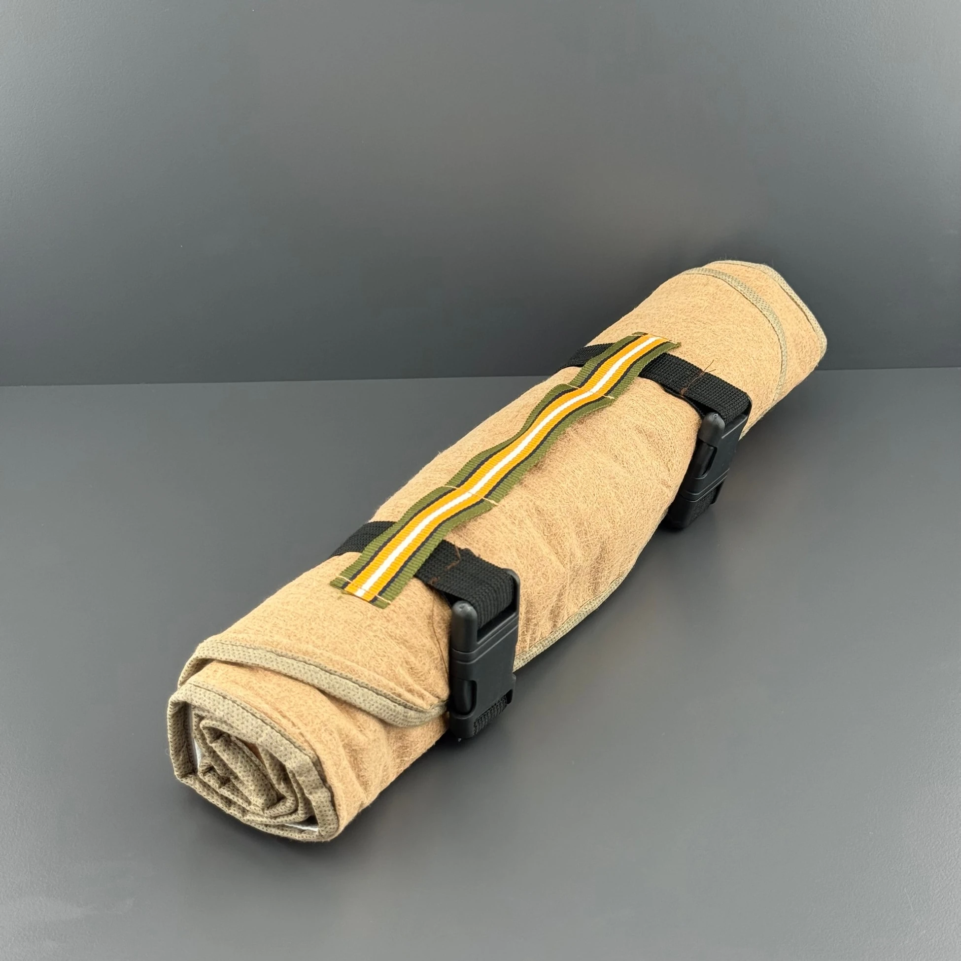 Açık Kahverengi Kumaş Kemer Muhafazalı 26'lı Tesbih Rulosu