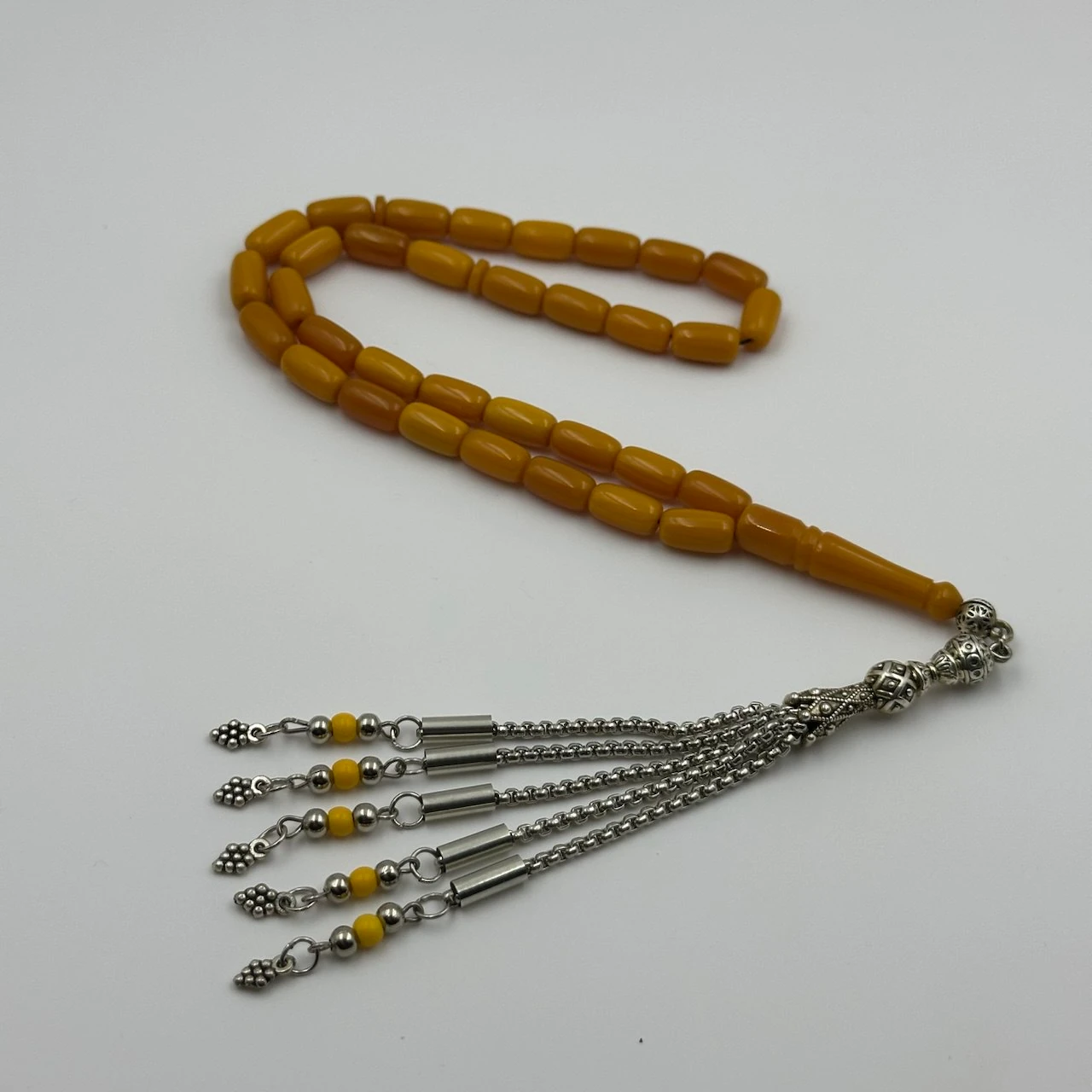 Renginin Zirvesinde Alman Bakalit Gümüş Dizaynlı Usta Yapımı Koleksiyonluk Tespih