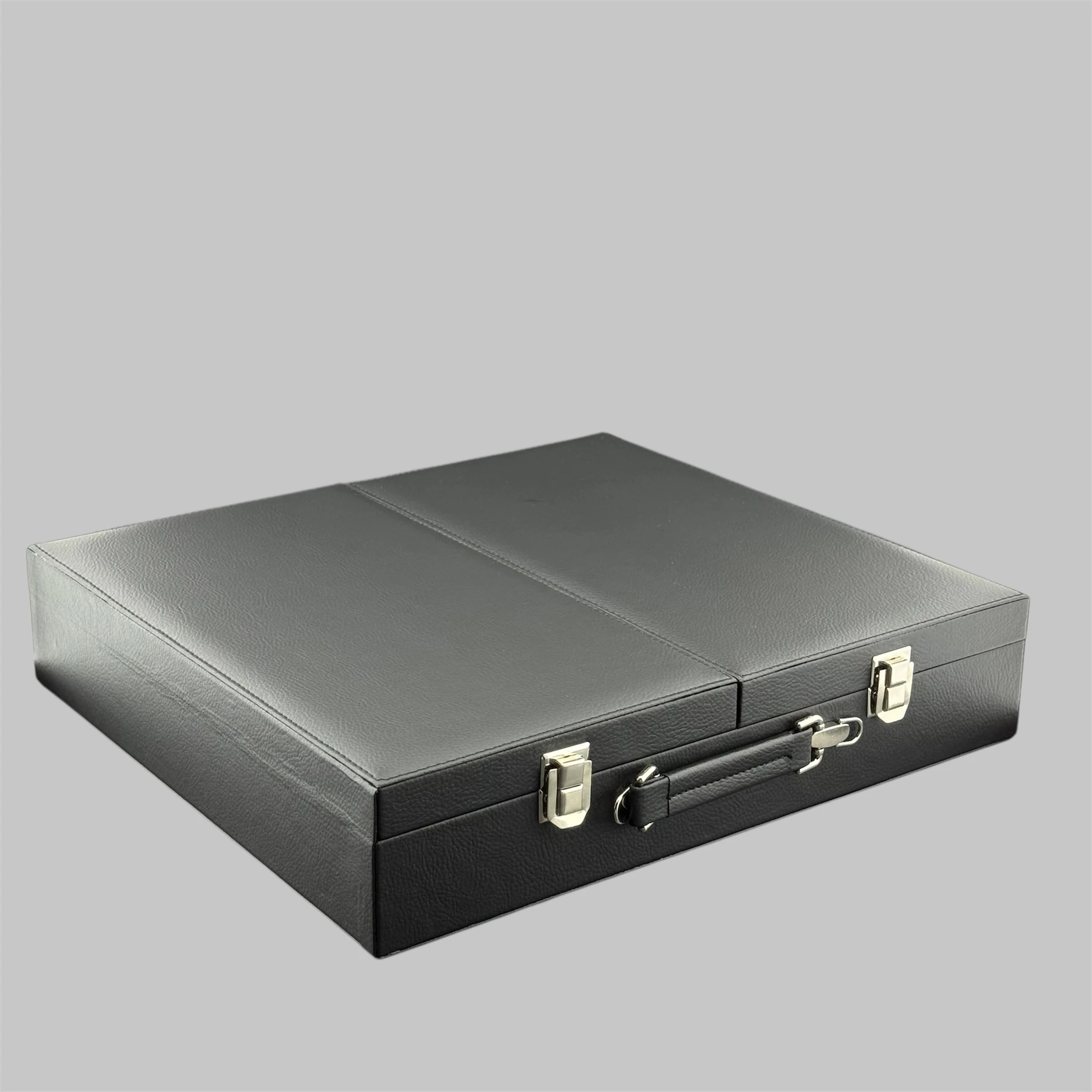 Siyah Deri Desenli 31'li Koleksiyonluk Tesbih Çantası