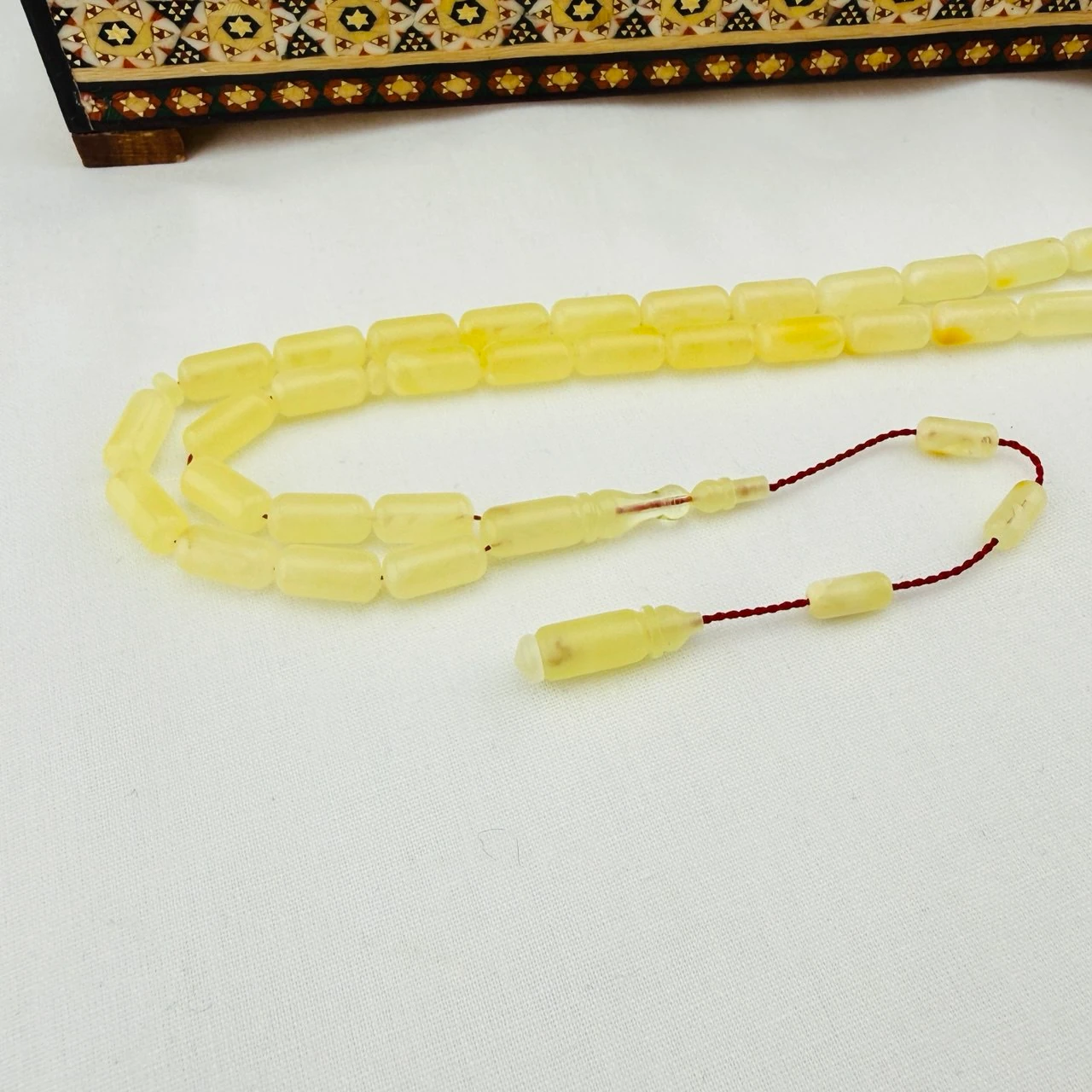 Öner Erol Usta Yapımı 30 Milyon Yıllık Kliningrad Damla Kehribar Tespih – Gerçek Fosil Taştan El İşçiliği Efsanesi