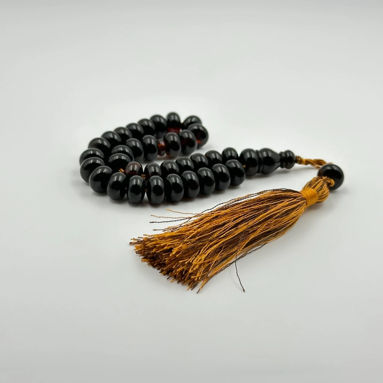 Fosilli Polonya Damla Kehribar Özel Model Usta Yapımı Koleksiyonluk Tespih