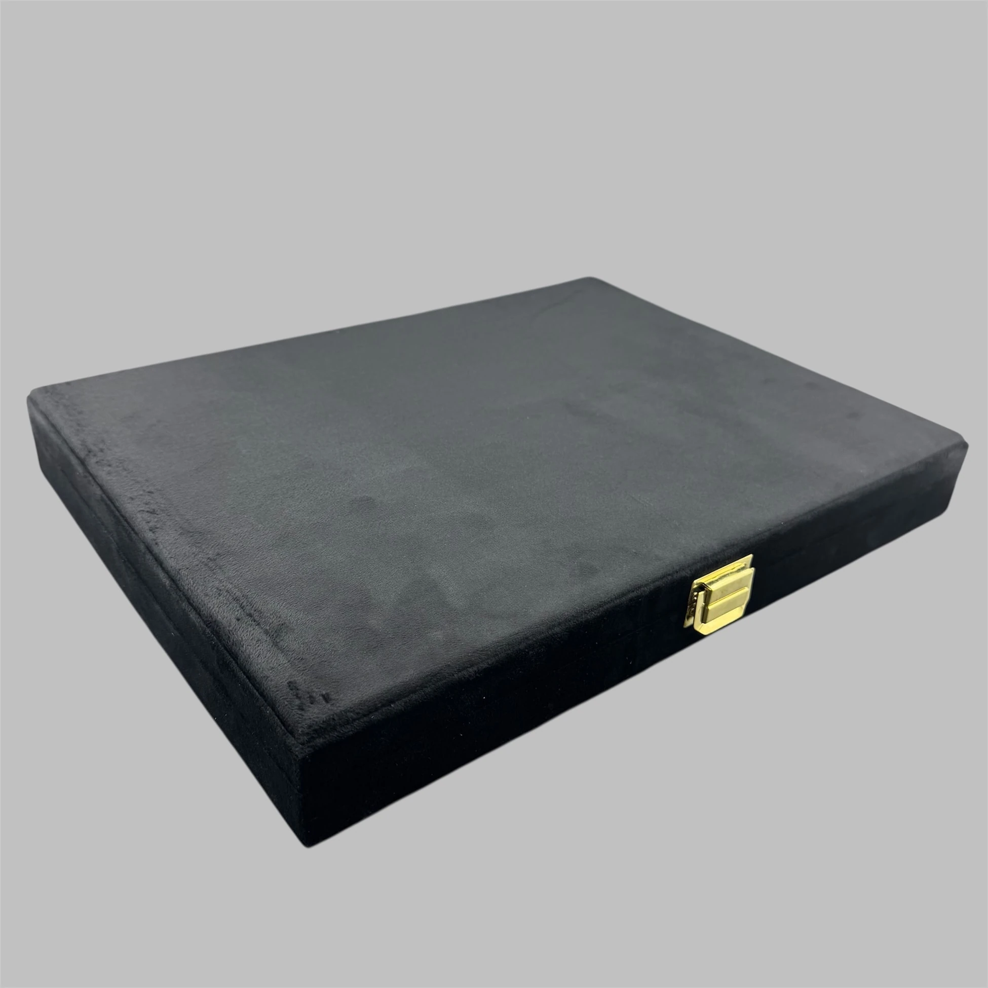 10 Bölmeli Siyah Kadife Tesbih Kutusu