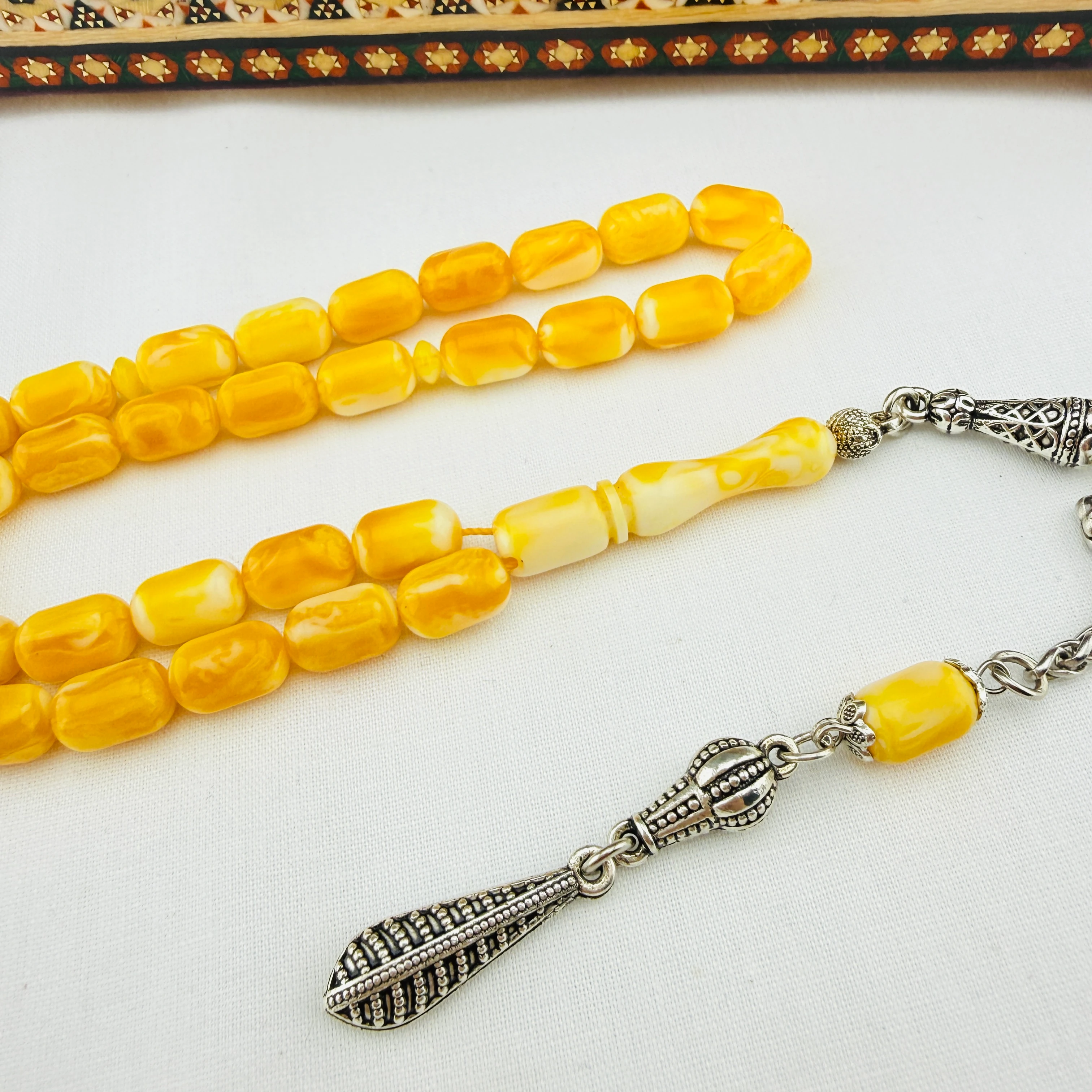 Beyrut Kehribarı | Sarının En Güzel Tonu, Gümüş Dizayn Püsküllü