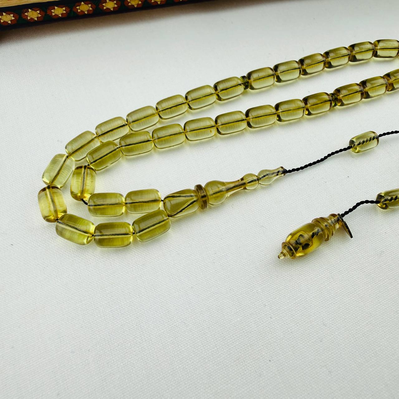 Serkan Başkan Usta İmzalı Şeffaf Ateş Kehribar Tespih | Üstün Parlaklık