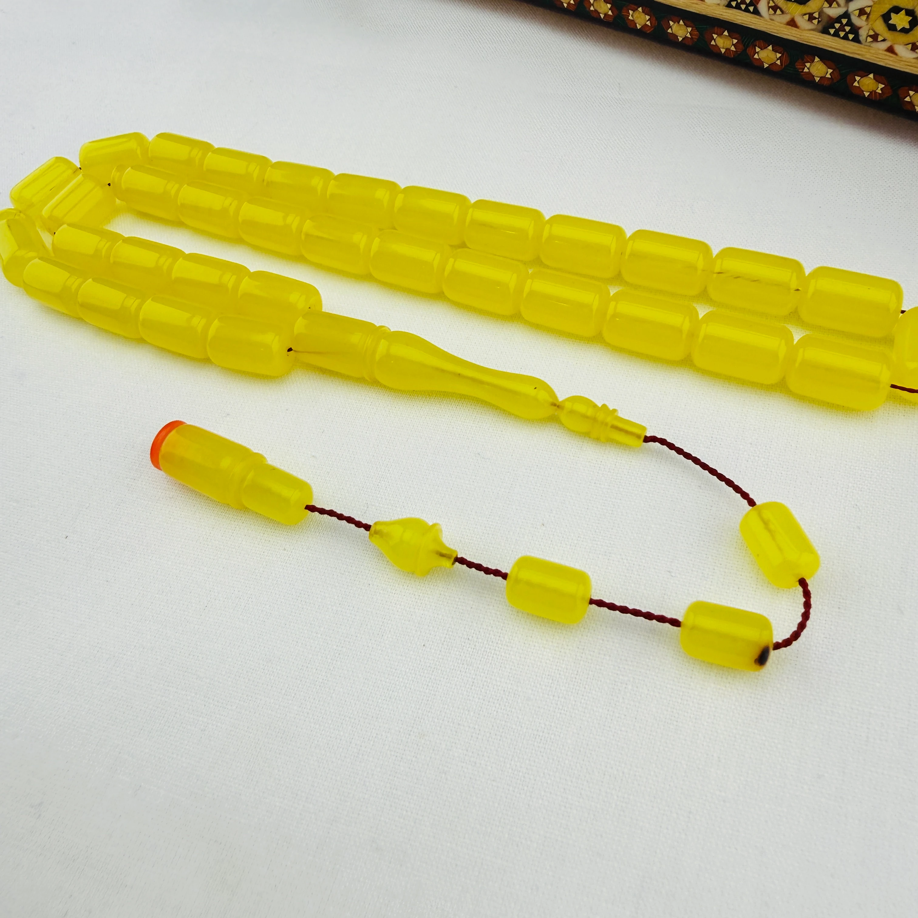 Osmanlı Teker Objeden Hareli 0 Yapı Tespih | Zamanla Vişne Rengine Dönüşen Özel El İşçiliği