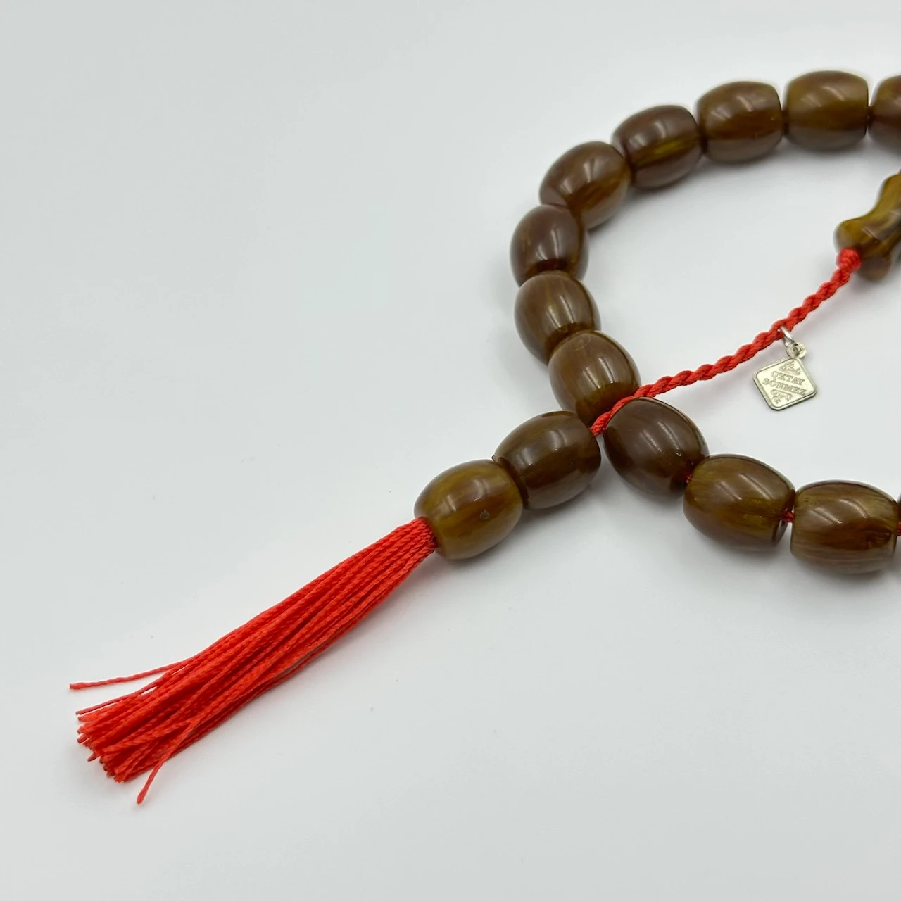 Usta Oktay Sönmez Yapımı Şalgam Renk Sıkma Kehribar Efe Maskot Tespih