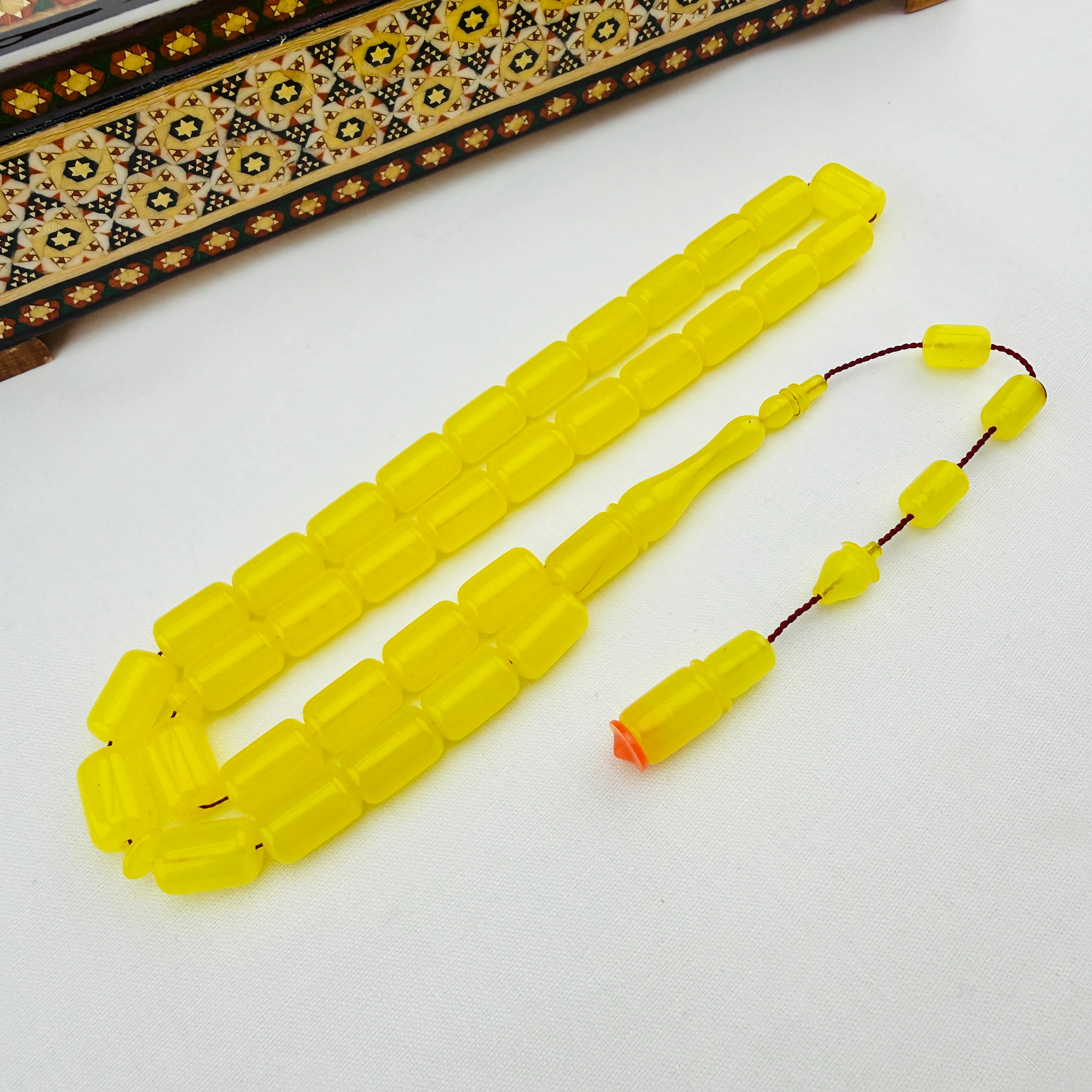 Osmanlı Teker Objeden Hareli 0 Yapı Tespih | Zamanla Vişne Rengine Dönüşen Özel El İşçiliği