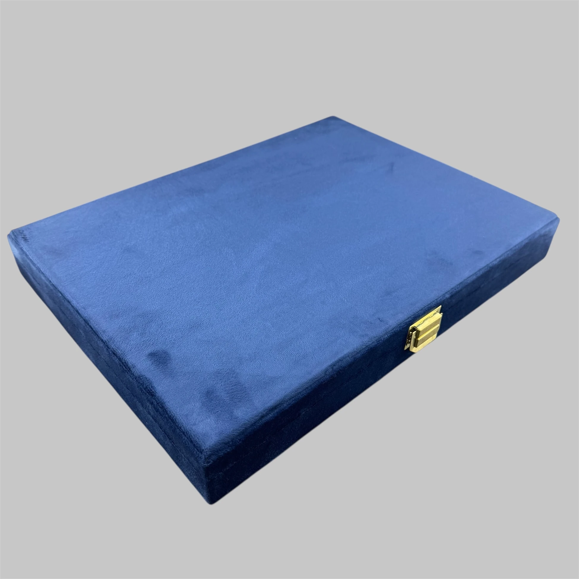 10 Bölmeli Lacivert Kadife Tesbih Kutusu