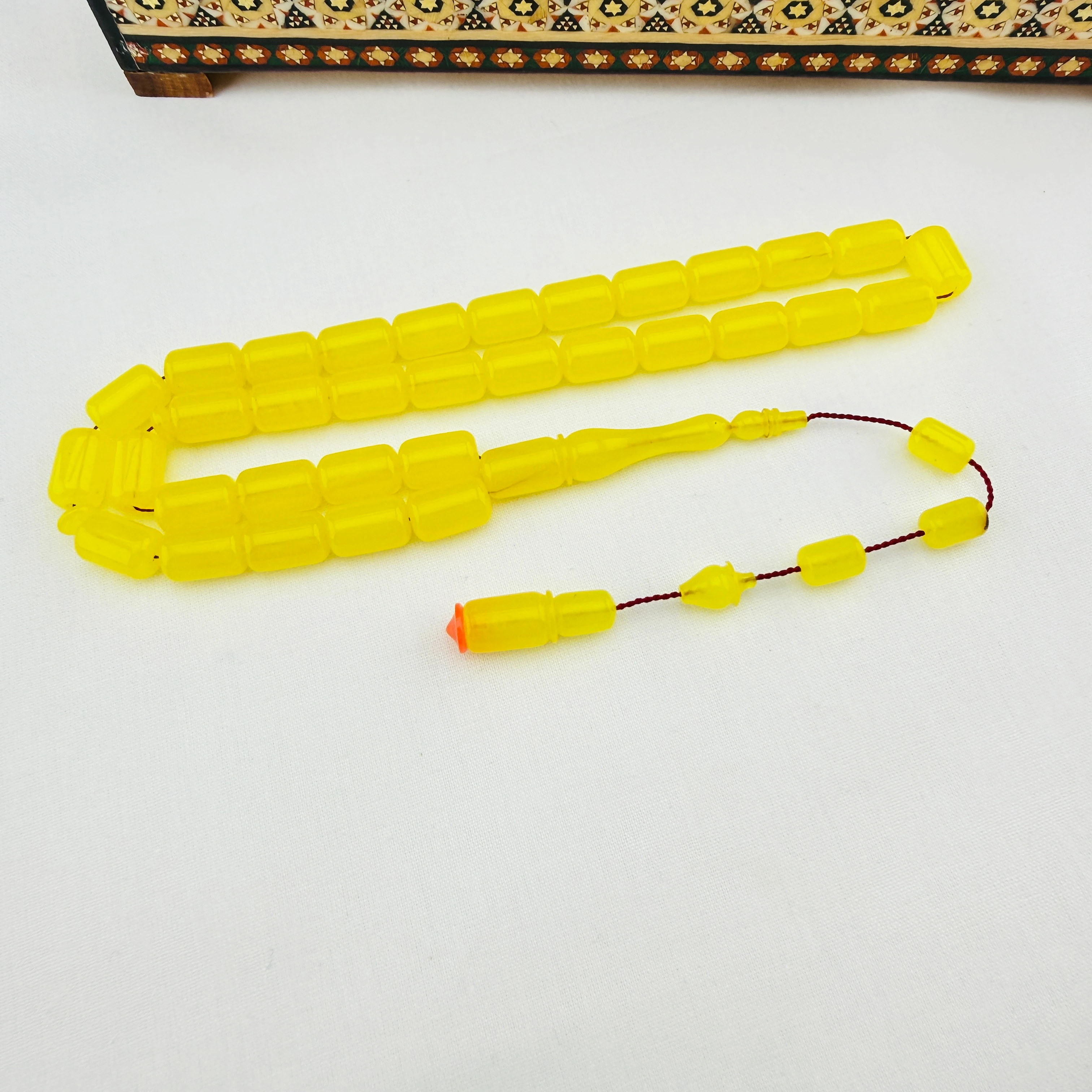 Osmanlı Teker Objeden Hareli 0 Yapı Tespih | Zamanla Vişne Rengine Dönüşen Özel El İşçiliği