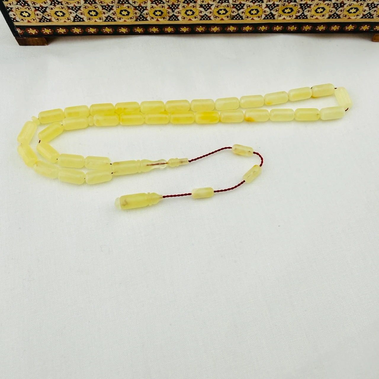 Öner Erol Usta Yapımı 30 Milyon Yıllık Kliningrad Damla Kehribar Tespih – Gerçek Fosil Taştan El İşçiliği Efsanesi