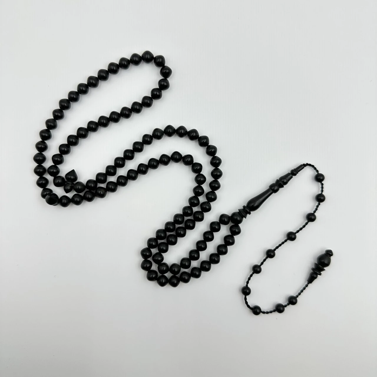 99’luk Abanoz Ağacı Usta İşi Tespih – Bülbül Atölye El Yapımı Özel Üretim