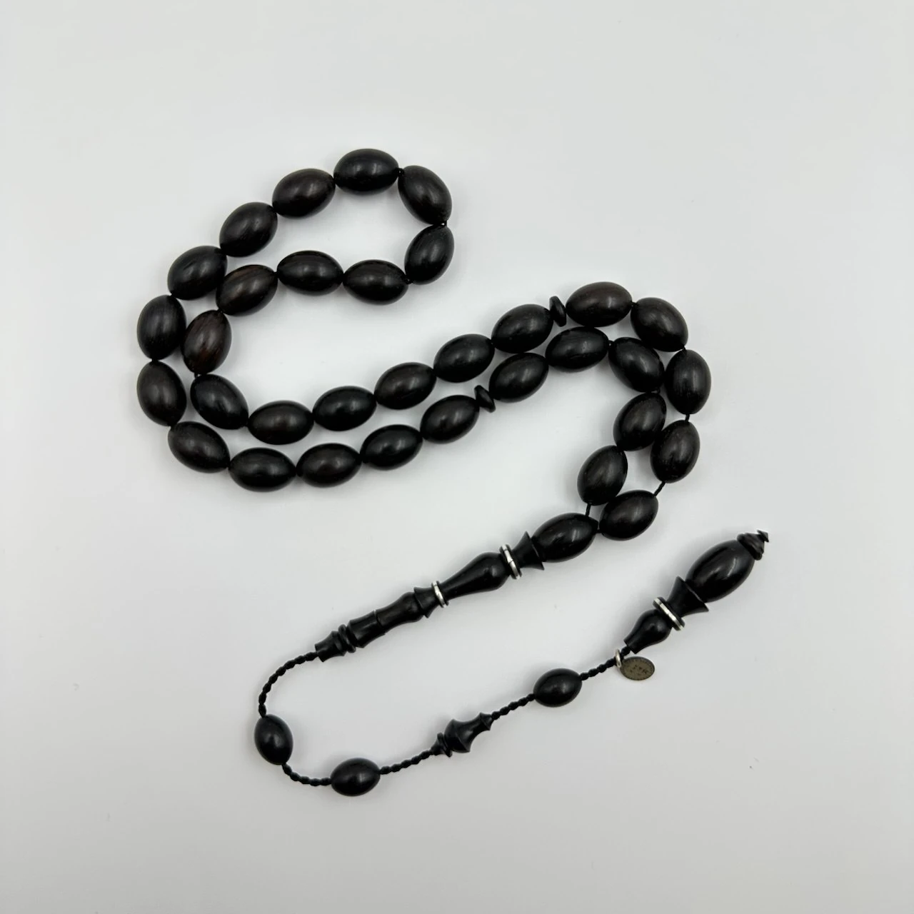 Nakkaş İmame Abanoz Ağacı Usta İşi Tespih Bülbül Atölye El Yapımı