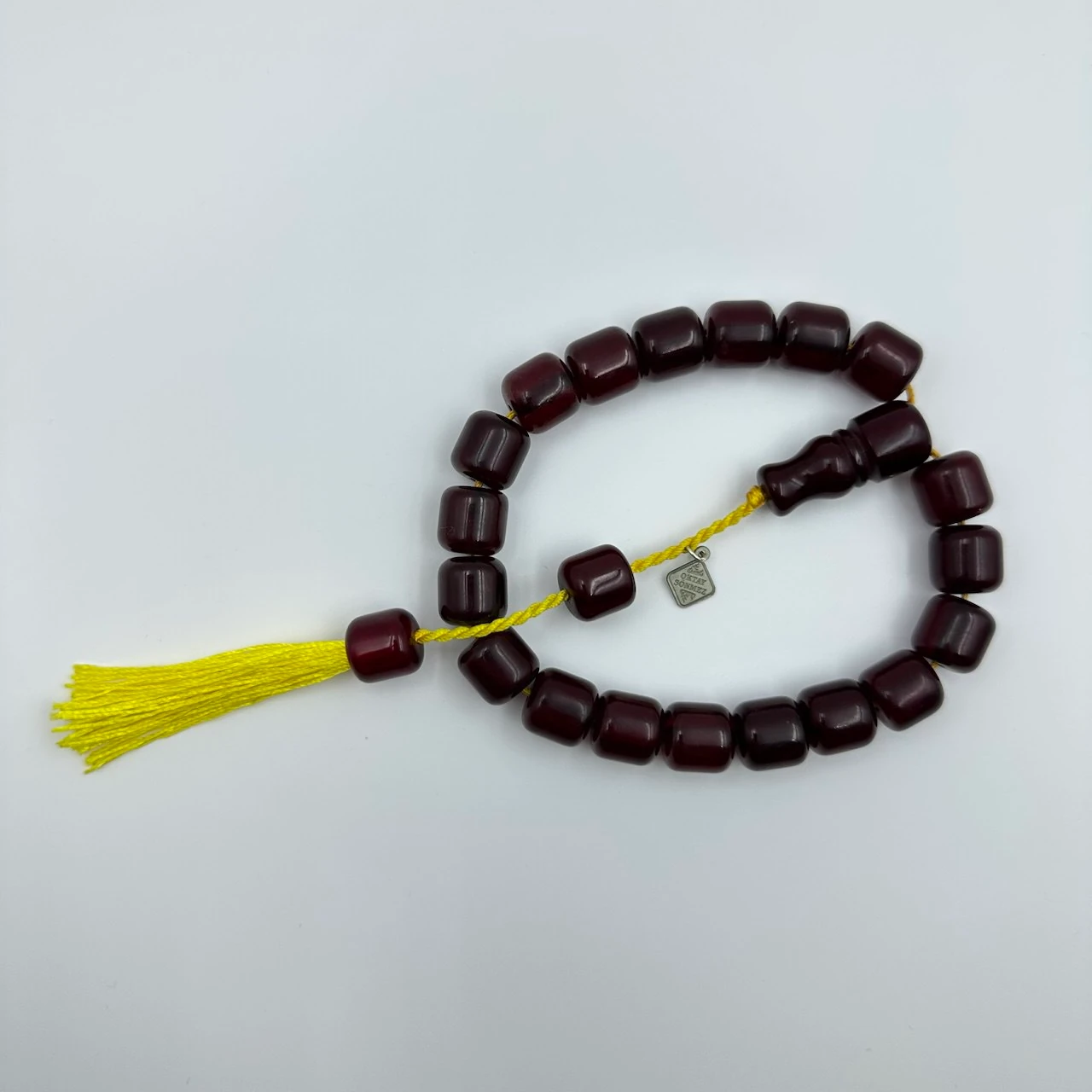 Usta Oktay Sönmez Yapımı Sıkma Kehribar Efe Maskot Tespih