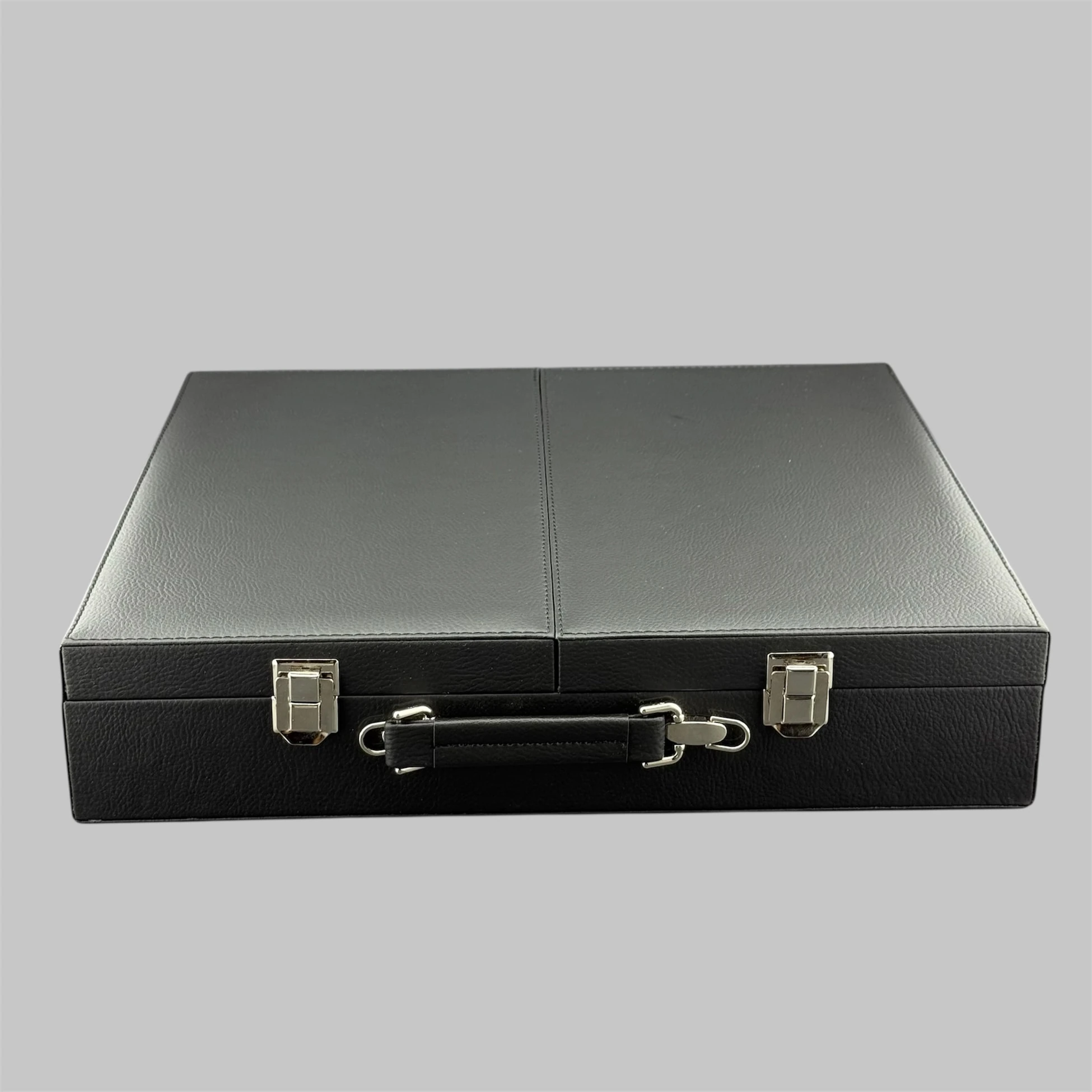 Siyah Deri Desenli 31'li Koleksiyonluk Tesbih Çantası