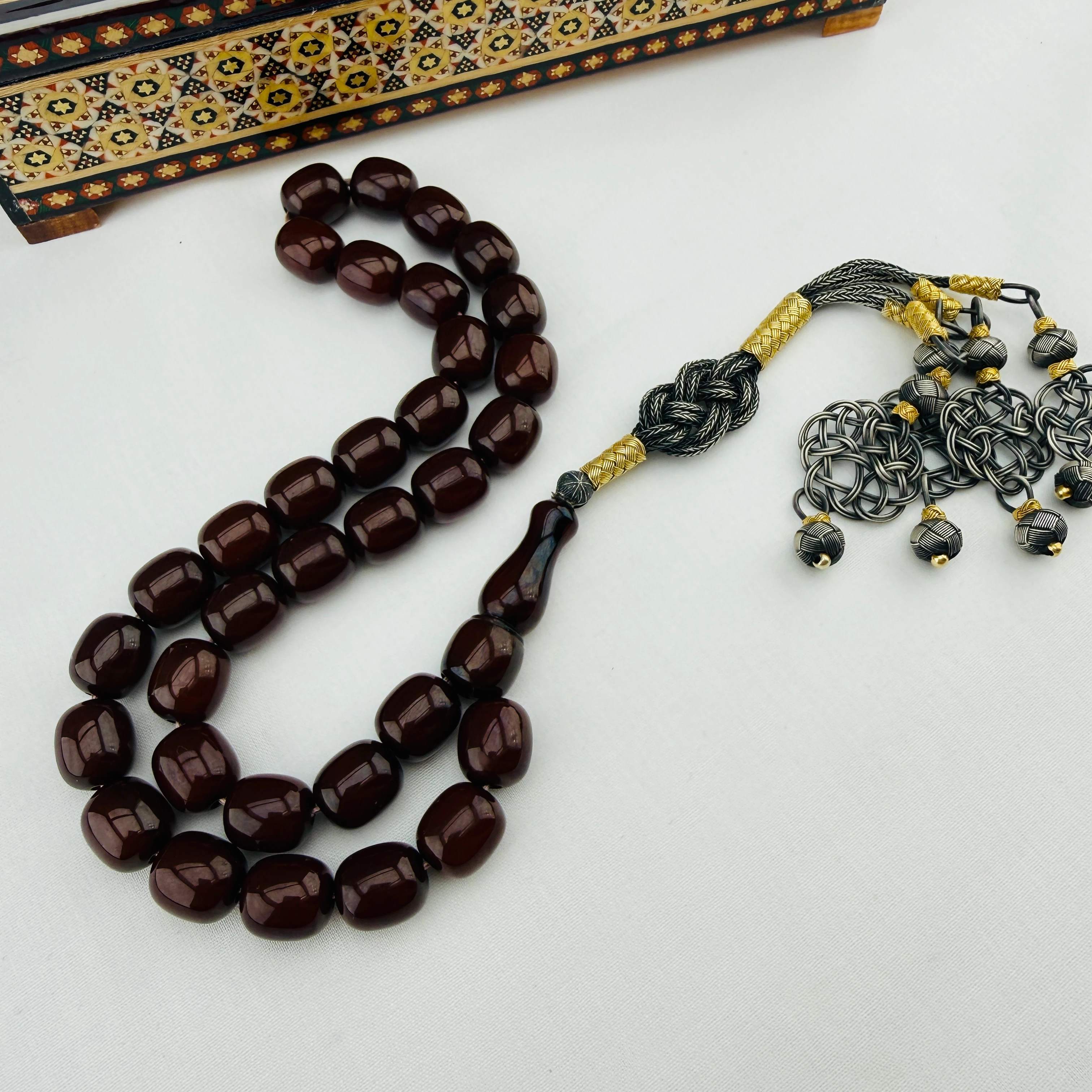 Osmanlı Vişne Tespih | Dik Damar Hareli, Tarihi Eser Niteliğinde Koleksiyonluk Model