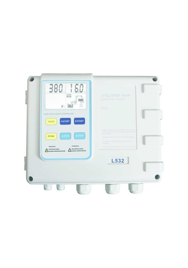 EPC 0,75 - 4 kW Çift Pompalı Trifaze Dalgıç Pompa Koruma ve Kontrol Panosu - Dijital Ekran,Türkçe Menü