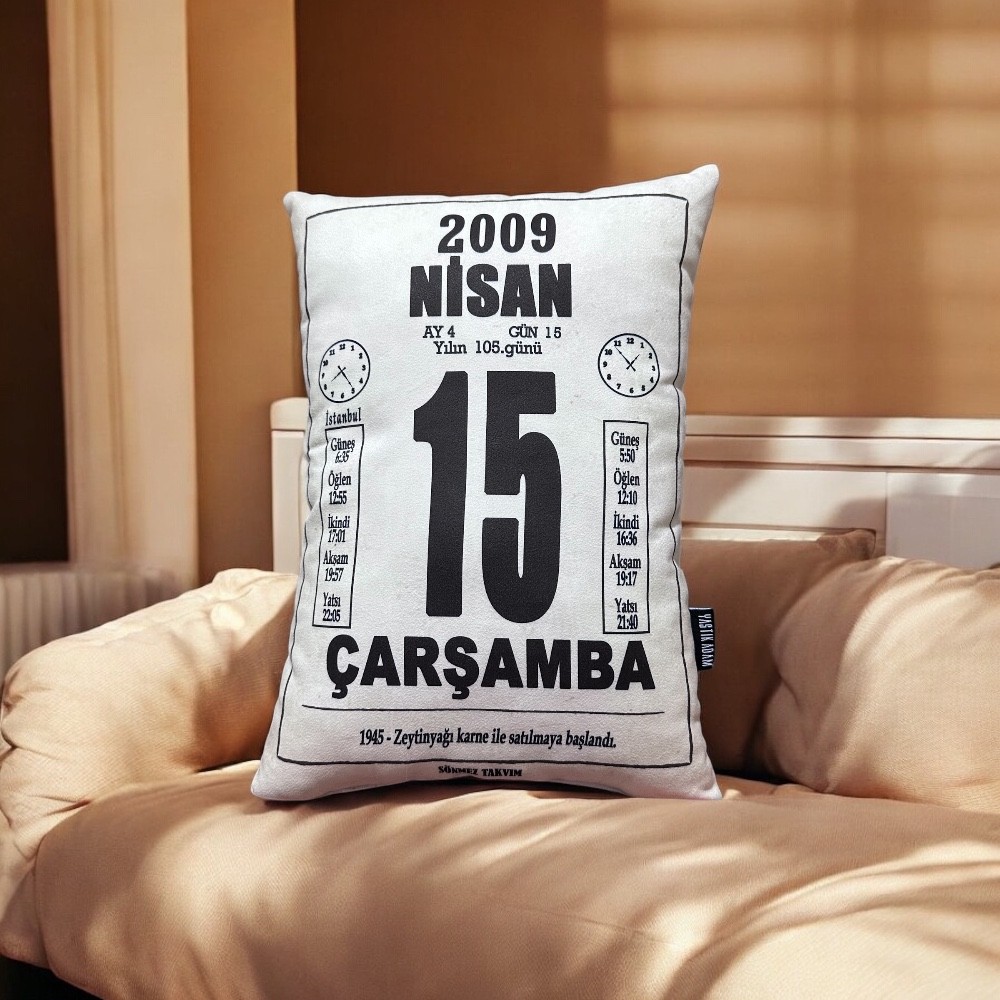 Takvim Yaprağı Yastık