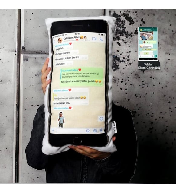 Kişiye Özel Telefon Ekran Görüntülü Yastık