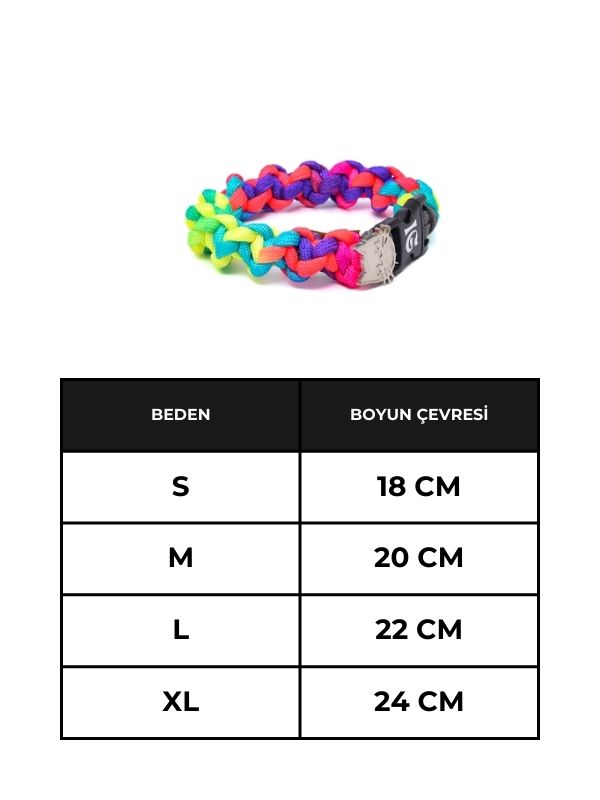 %100 El Yapımı Premium Paracord Örgü Kedi Tasması
