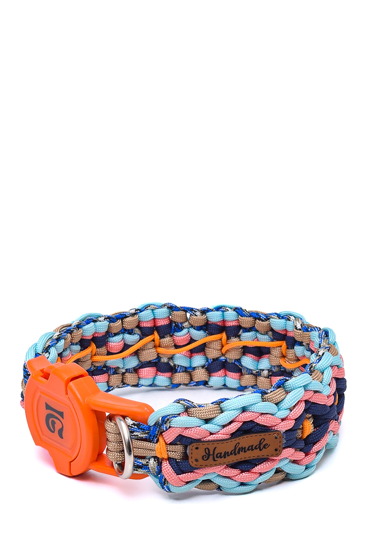 %100 El Yapımı Premium Paracord Örgü Boyun Tasması 