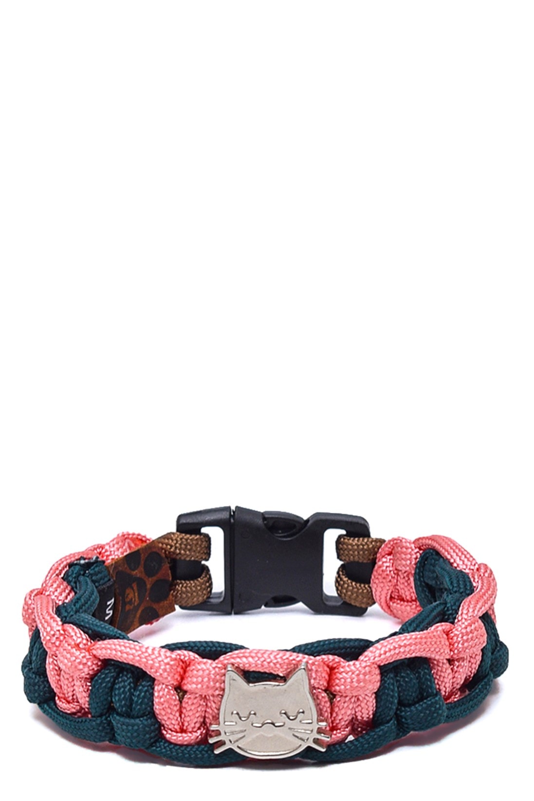 %100 El Yapımı Premium Paracord Örgü Kedi Tasması - Pembe