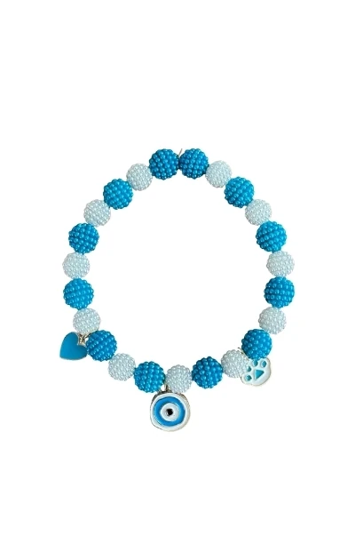 Bubble - Kedi Köpek Boncuklu Charmlı Kolye - Çift RenkMM