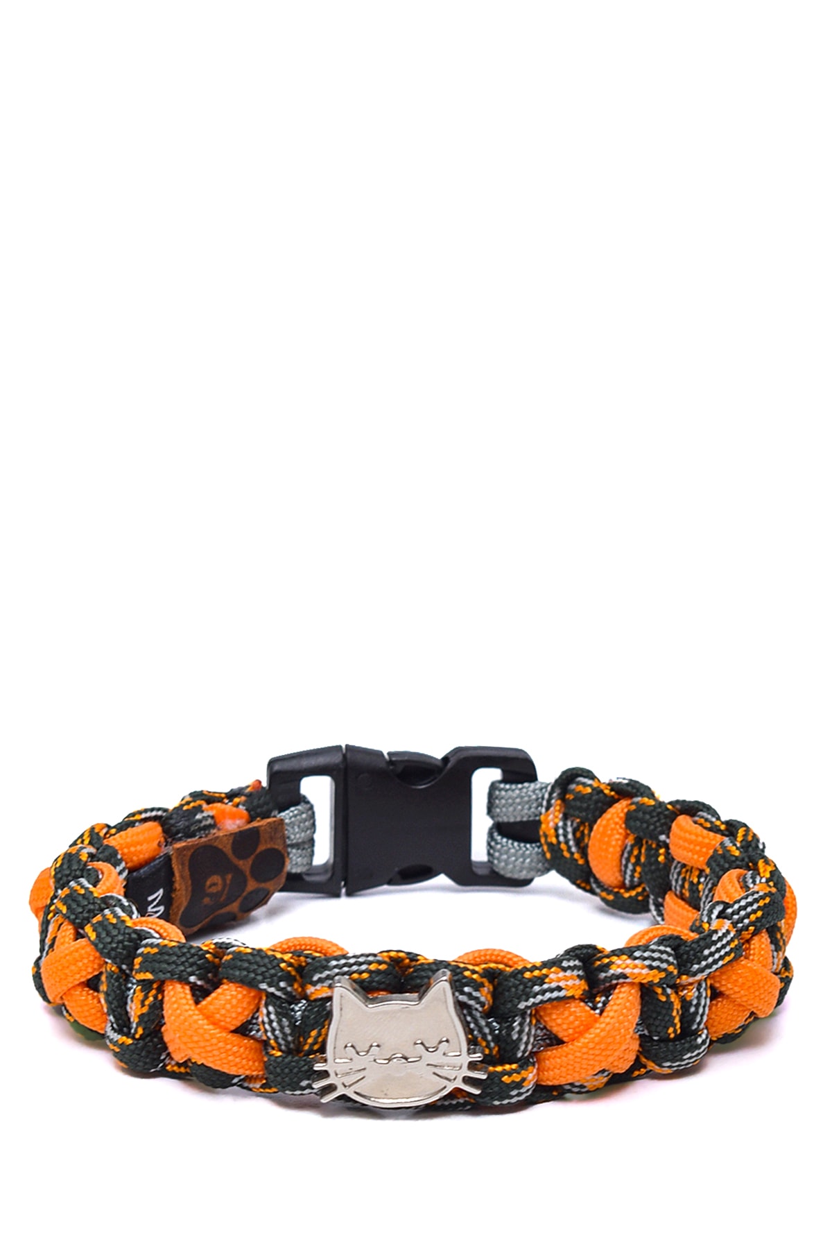 %100 El Yapımı Premium Paracord Örgü Kedi Tasması - Haki
