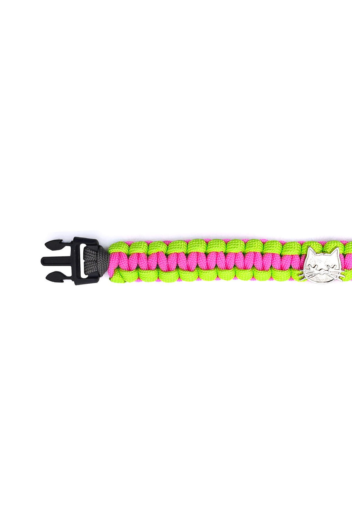 %100 El Yapımı Premium Paracord Örgü Kedi Tasması  - Pembe