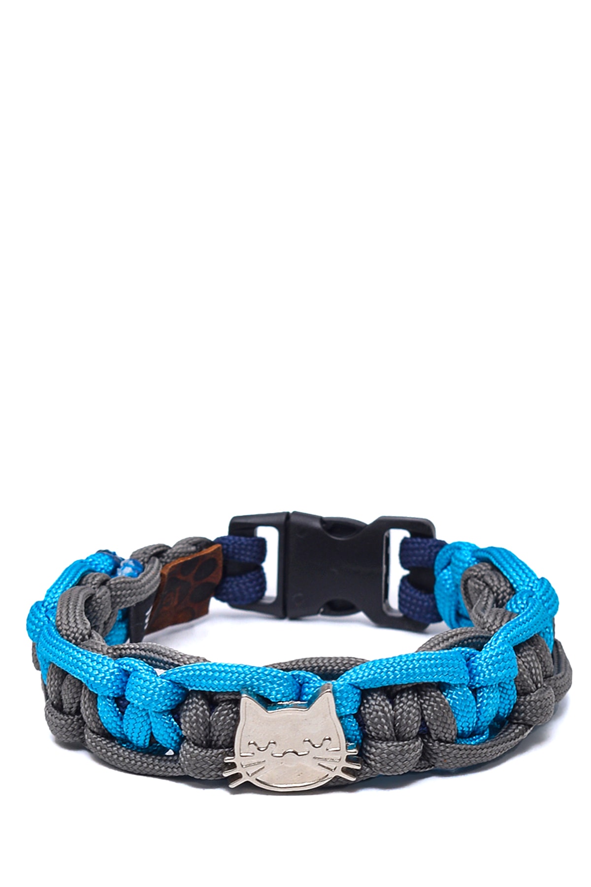 %100 El Yapımı Premium Paracord Örgü Kedi Tasması - Mavi
