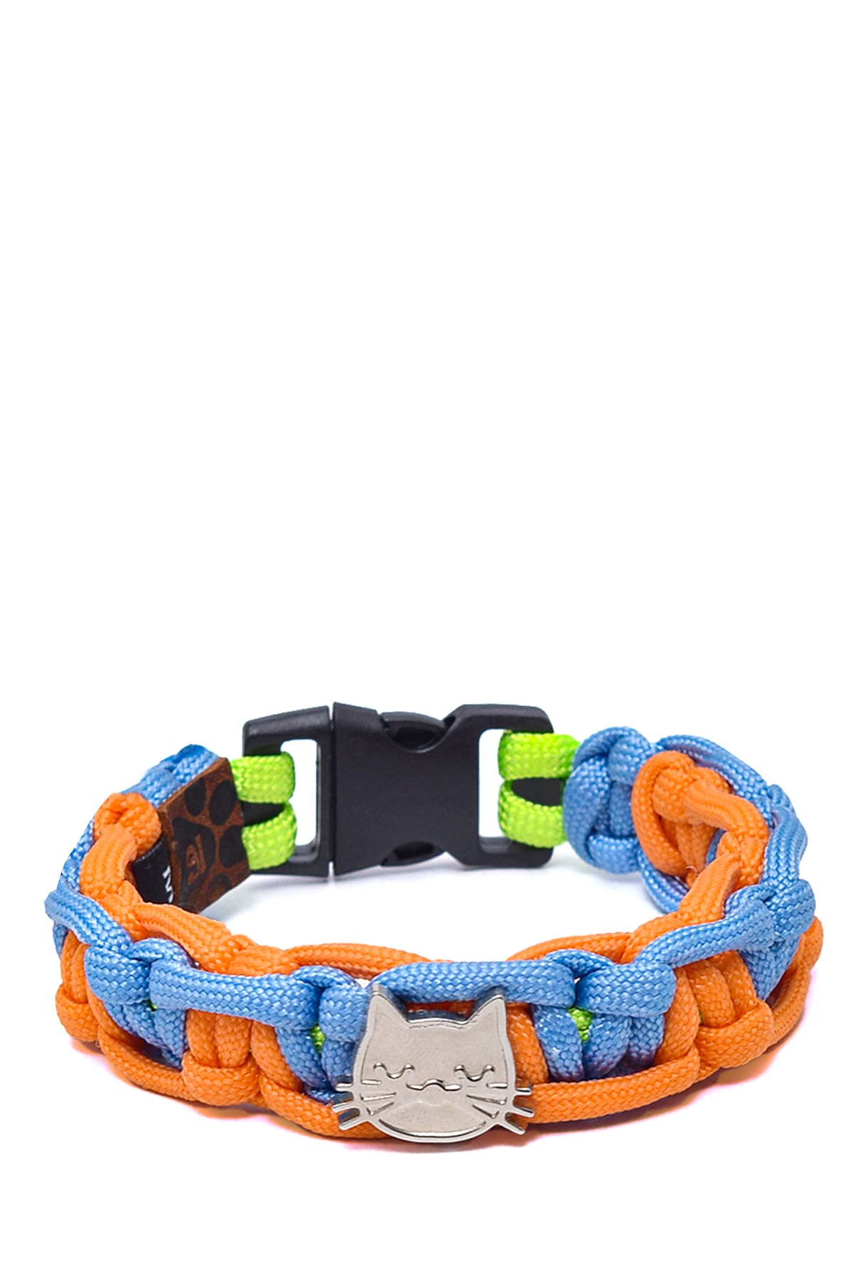 %100 El Yapımı Premium Paracord Örgü Kedi Tasması - Turuncu