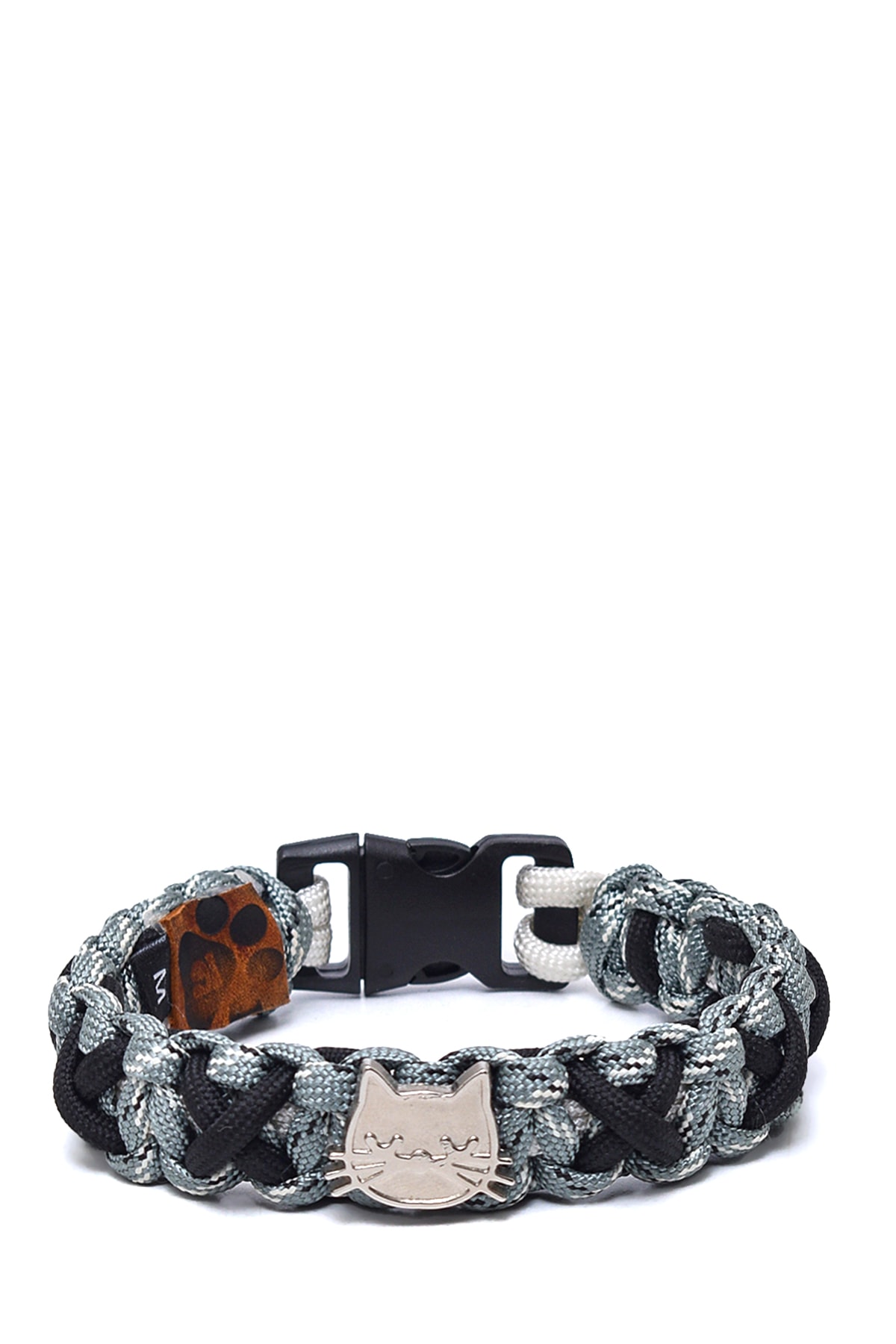 %100 El Yapımı Premium Paracord Örgü Kedi Tasması - Siyah