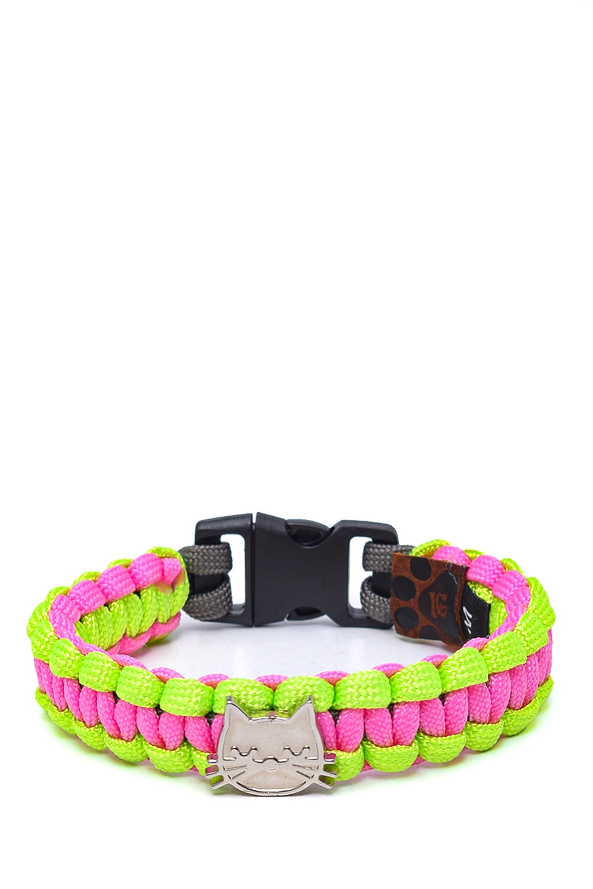 %100 El Yapımı Premium Paracord Örgü Kedi Tasması  - Pembe