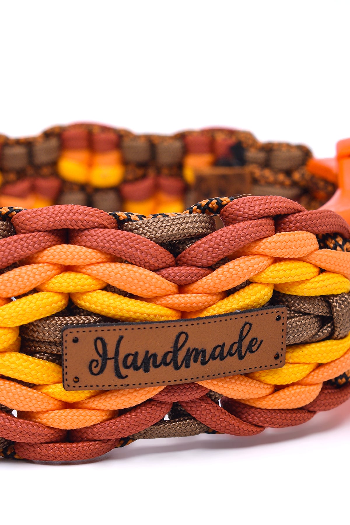 %100 El Yapımı Premium Paracord Örgü Boyun Tasması 