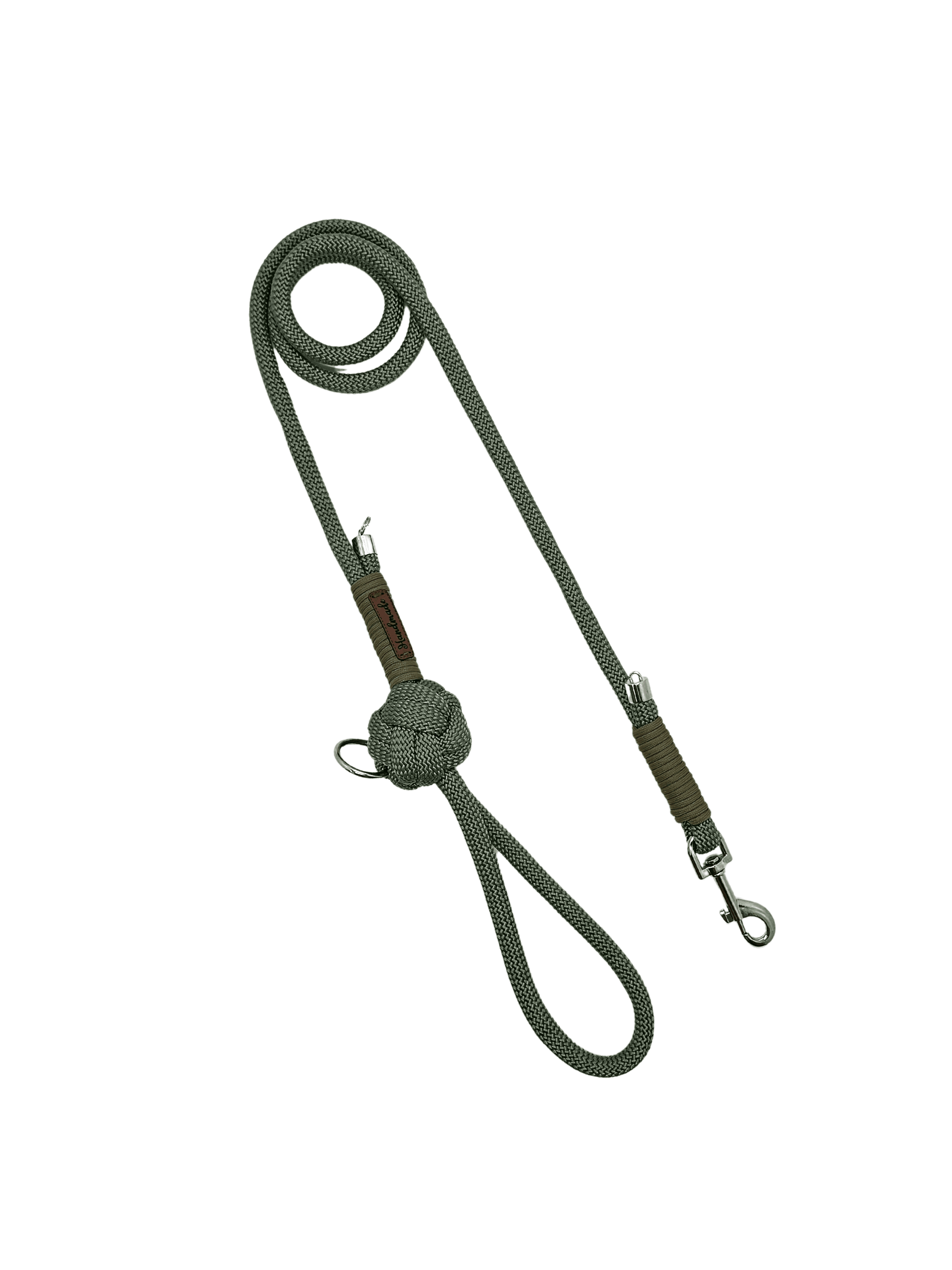%100 El Yapımı Halat 12mm Gezdirme Kayışı - Haki